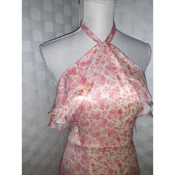 Gianni Bini Louise Floral Ditsy Print Halter Crepe - Picture 5 of 16